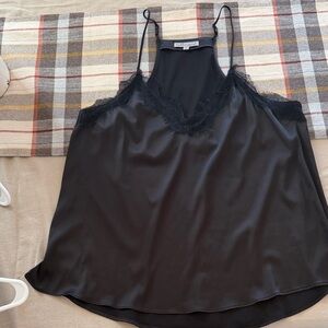 Elegant Black Lace Trim Camisole